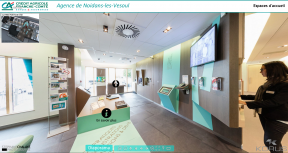Visite virtuelle Agence bancaire Crédit Agricole